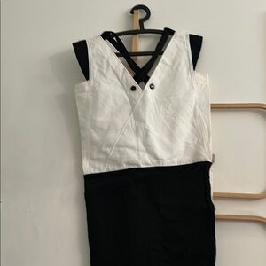 Courréges Paris Black and White vintage Dress